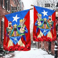 Three Wise Men Reyes Magos Flag, Puerto Rico Three Kings Garden Flag, Double-Sided Boricua Christmas Flag, Holiday Yard Decor Present