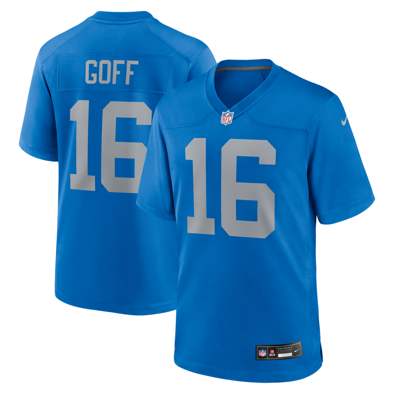 Detroit Lions Jared Goff Blue Alternate Game Jersey