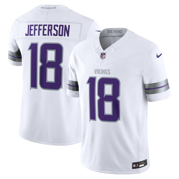Minnesota Vikings Justin Jefferson White Alternate Stitched Limited Jersey