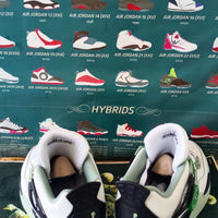 Sneakers, White Black Green Colorway, Casual Gift for Sneaker Fans
