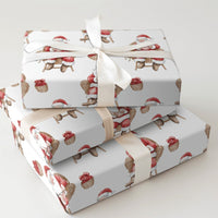 Watercolor Santa in Chair Wrapping Paper, Comfy Santa Wrapping Paper, Rustic Holiday Christmas Wrapping Paper, Festive Gift Wrap Roll