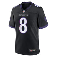 Baltimore Ravens Lamar Jackson Black Alternate Game Jersey