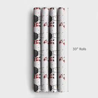 Humorous BBQ Christmas Wrapping Paper, Charcoal Grill Santa Wrapping Paper, Holiday Grilling Wrapping Paper, Secret Santa Gift Wrap Roll