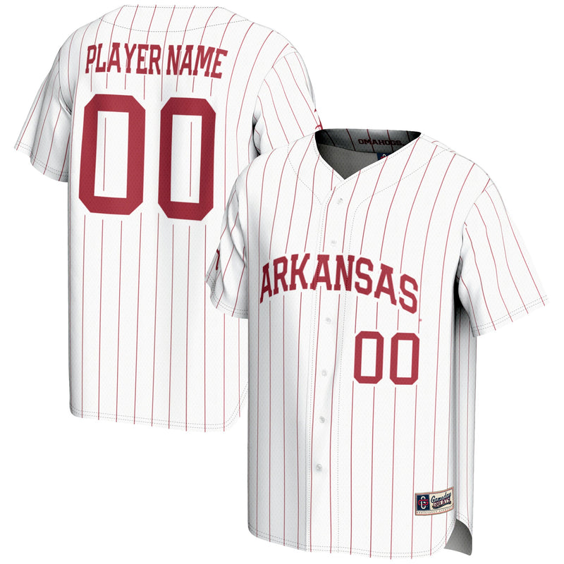Arkansas Razorbacks NIL Pick-A-Player Lightweight Baseball Jersey - White