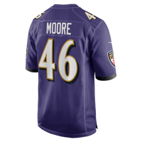 Baltimore Ravens Nick Moore Purple Game Jersey