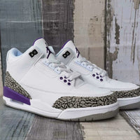 Sneakers, White Purple Colorway, Lace Up Design, Casual Gift for Sneaker Fans