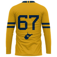 #1 West Virginia Mountaineers Lightweight Volleyball Jersey - Gold