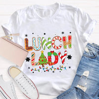 Festive Holiday Cafeteria Staff Graphic Tee, Lunch Lady Christmas Shirt, Cafeteria Worker Christmas Shirt, School Staff Holiday Present