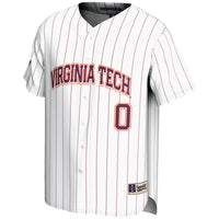 #0 Virginia Tech Hokies Lightweight Baseball Fashion Jersey - White