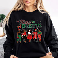 African American Holiday Sweatshirt, Black Girl Magic Christmas Sweatshirt, Melanin Queen Winter Sweatshirt, Comfy Sisterhood Crewneck