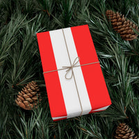 Candy Cane Stripe Gift Wrap, Red and White Striped Wrapping Paper, Classic Holiday Gift Wrapping Paper, Festive Christmas Paper Roll