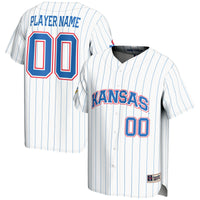 Kansas Jayhawks NIL Pick-A-Player Lightweight Baseball Jersey - White