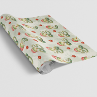 Santa Hat Reptile Gift Wrap, Christmas Snake Wrapping Paper, Adorable Snake Holiday Wrapping Paper, Humorous Animal Present Wrap, Xmas Present Paper