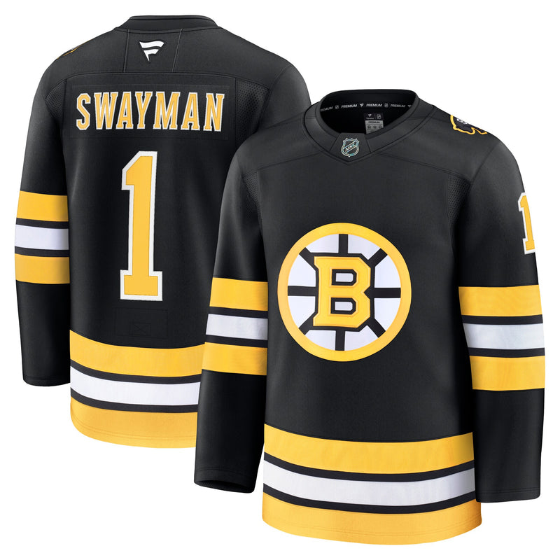 Boston Bruins Jeremy Swayman Black Home Premium Jersey