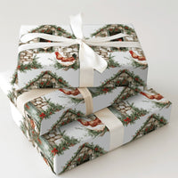 Rustic Coop Christmas Gift Wrap, Farmhouse Chicken Wrapping Paper, Country Rooster Holiday Wrapping Paper, Festive Farm Present Wrap