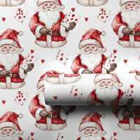 Poker Christmas Gift Wrap, Playing Card Santa Wrapping Paper, Watercolor Santa Claus Wrapping Paper, Card Player Holiday Gift Wrap Roll