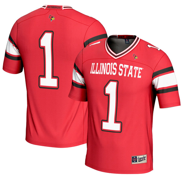 #1 Illinois State Redbirds Endzone Football Jersey - Red