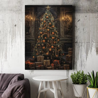 Holiday Grand Room Canvas Print, Christmas Tree Canvas Wall Art, Comfy Christmas Presents Canvas Art, Festive Winter Wall Decor, Xmas Home Present