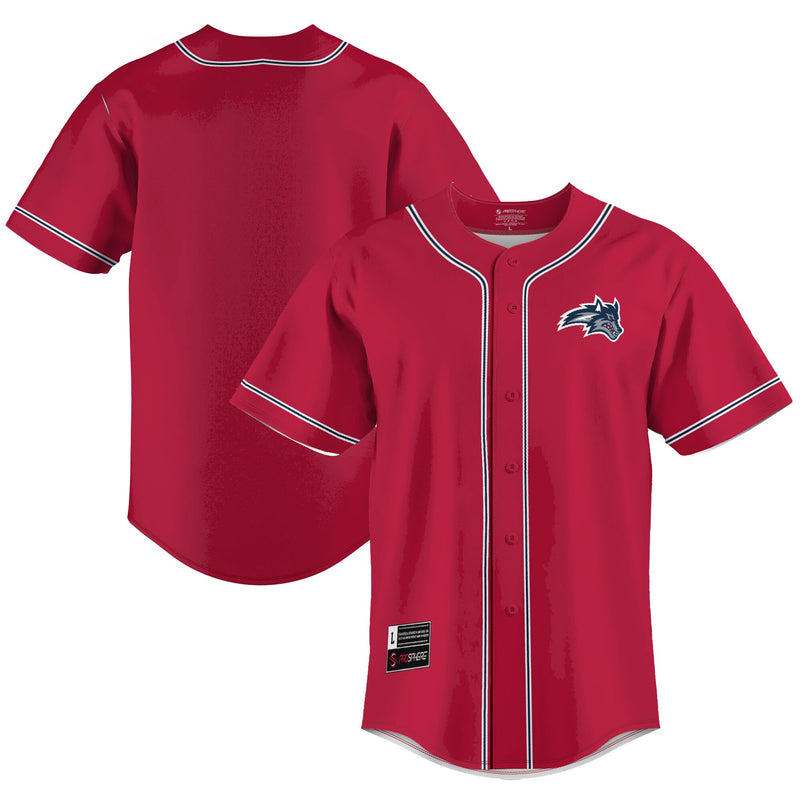 Stony Brook Seawolves Lightweight Baseball Jersey - Red