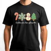 Adorable Gingerbread Pregnancy Reveal T-Shirt, Cookies for Two Please Shirt, Christmas Expecting Mom Graphic Tee, Holiday Baby Announcement Tee