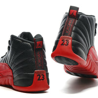 Sneakers, Black Red Colorway, Lace Up Design, Casual Gift for Sneaker Fans