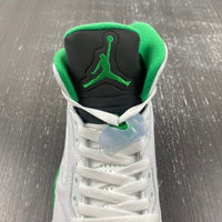 Low Top Sneakers, White Green Colorway, Leather Footwear, Lace Up Design, Casual Gift for Sneaker Fans