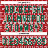 Personalized Name and Number Holiday Hoodie, Custom Christmas Sweater Sports Hoodie, Ugly Sweater Team Fleece Sweatshirt Present