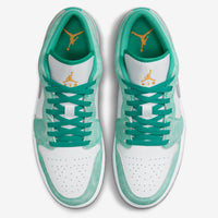 Low Top Sneakers, Green White Colorway, Lace Up Design, Casual Gift for Sneaker Fans