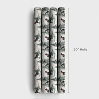 Winter Forest Dog Gift Wrap, Watercolor Black Lab Christmas Wrapping Paper, Red Bandana Xmas Wrapping Paper, Pet Lover Holiday Gift Wrap