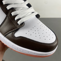 Low Top Sneakers, White Black Orange Colorway, Lace Up Design, Casual Gift for Sneaker Fans