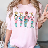 Watercolor Holiday Soldier T-Shirt, Nutcracker Christmas T-Shirt, Festive Winter Nutcracker T-Shirt, Retro Xmas Graphic Tee, Holiday Present