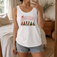 Christmas Beagle Dog Tank, Jingle Beagle Tank Top, Retro Holiday Dog Mom Tank Top, Festive Xmas Beagle Sleeveless Tee, Dog Lover Present