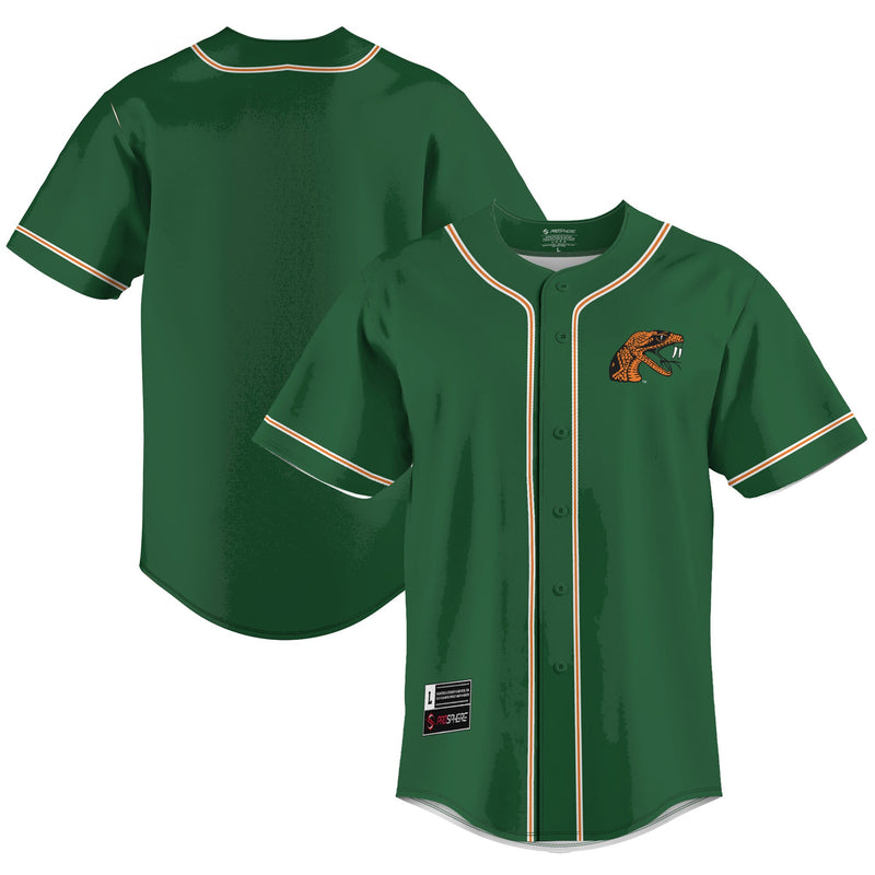Florida A&M Rattlers Lightweight Baseball Jersey - Green