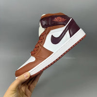 High Top Sneakers, Red Colorway, Lace Up Design, Casual Gift for Sneaker Fans