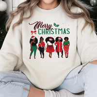 African American Holiday Sweatshirt, Black Girl Magic Christmas Sweatshirt, Melanin Queen Winter Sweatshirt, Comfy Sisterhood Crewneck