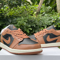 Low Top Sneakers, Black Brown Colorway, Lace Up Design, Casual Gift for Sneaker Fans