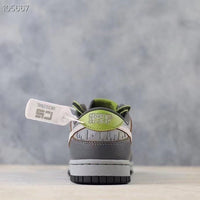 Low Top Sneakers, Gray Green Colorway, Lace Up Design, Casual Gift for Sneaker Fans