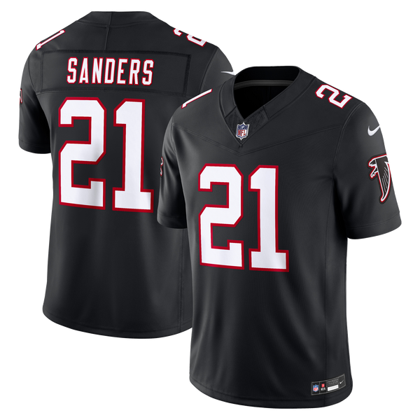 Atlanta Falcons Deion Sanders Black Alternate Throwback Stitched Retired Limited Jersey