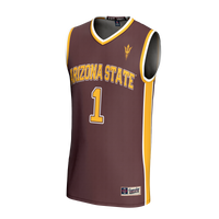 #1 Arizona State Sun Devils Lightweight Collegiate Basketball Fashion Jersey - Maroon