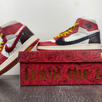 Sneakers, Burgundy White Yellow Colorway, Lace Up Design, Casual Gift for Sneaker Fans