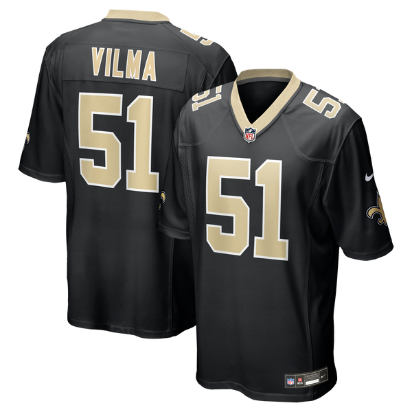 New Orleans Saints Jonathan Vilma Black Game Retired Player Jersey