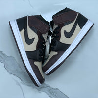 Mid Top Sneakers, Beige Black Colorway, Lace Up Design, Casual Gift for Sneaker Fans