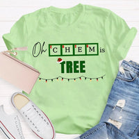 Humorous Chemistry Teacher Tee, Oh Chem Is Tree Christmas Shirt, Science Pun Christmas T-Shirt, Chemistry Christmas Shirt, Science Present