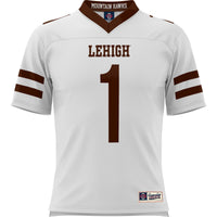 #1 Lehigh Mountain Hawks Football Jersey - White