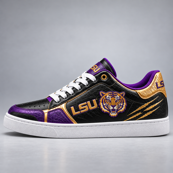 LSU - Purple, Gold and Tiger Pride on Low Tops - main
