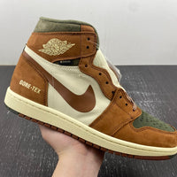 High Top Sneakers, Off White Green Brown Colorway, Lace Up Design, Casual Gift for Sneaker Fans