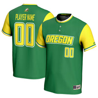 Oregon Ducks NIL Pick-A-Player Lightweight Softball Jersey - Green