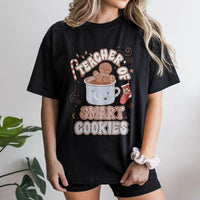 Adorable Gingerbread Christmas Shirt, Teacher of Smart Cookies T-Shirt, Holiday Educator Graphic Tee, Xmas Teacher T-Shirt, School Holiday Present