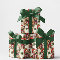 Holiday Dog Gift Wrap Roll, Cairn Terrier Christmas Wrapping Paper, Festive Pet Winter Wrapping Paper, Dog Lover Xmas Present Presentation