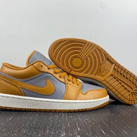 Low Top Sneakers, Yellow Gray Colorway, Lace Up Design, Casual Gift for Sneaker Fans
